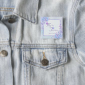 Aquarell Blau Lila Fliederblüte Button (Beispiel)