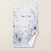 Aquarell Blau Pink Blumenmatte Set (Handtuch)