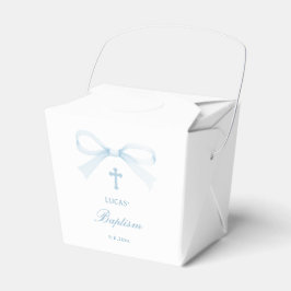 Aquarell Blau Schleife Taufe Take Out Geschenkschachtel
