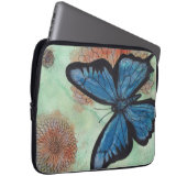 Aquarell-Blau-Schmetterling Laptopschutzhülle (Vorne Rechts)