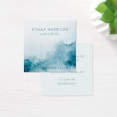 Aquarell Blau Spritz Stud Ohrring Displaykarte (Schreibtisch)