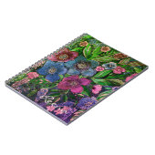 Aquarell, blau und lila, Anemone Aquarell Notizblock (Linke Seite)