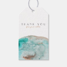 Aquarell | Blau | Vielen Dank | Gift Tags