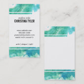 Aquarell | Blau Visitenkarte (Vorne/Hinten)