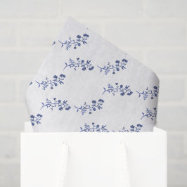 Aquarell Blau & Weiß Chinoiserie Blume Seidenpapier