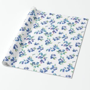 Aquarell Blaubeere Geschenkpapier