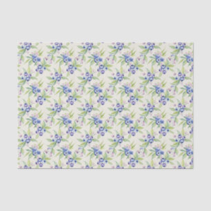 Aquarell Blaubeeren Frucht und Blaubeeren Blumen Seidenpapier