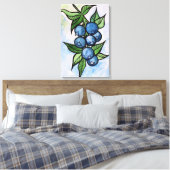Aquarell Blaubeeren Leinwanddruck (Insitu (Schlafzimmer))