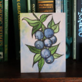 Aquarell Blaubeeren Postkarte