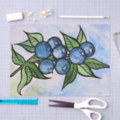 Aquarell Blaubeeren Seidenpapier (Handwerk)