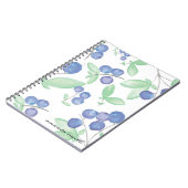 Aquarell-Blaubeernotizbuch Notizblock (Linke Seite)