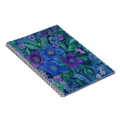 Aquarell, blaue Blumen Notizblock (Rechte Seite)