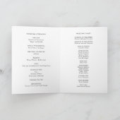 Aquarell Blaue Blumige Anker Maritime Hochzeit Programm (Innenseite)