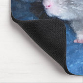 Aquarell blaue Dumbo Ratten-Mausunterlage Mousepad (Ecke)