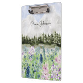 Aquarell Blaue Lila Blume Wilhelm Tell Klemmbrett (Links)