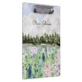 Aquarell Blaue Lila Blume Wilhelm Tell Klemmbrett (Rechts)