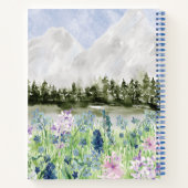 Aquarell Blaue Lila Blume Wilhelm Tell Notizblock (Rückseite)