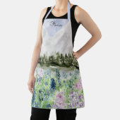 Aquarell Blaue Lila Blume Wilhelm Tell Schürze (InSitu)