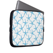 Aquarell-blaue Seesternchen-Vereinbarung Laptopschutzhülle (Vorne Rechts)