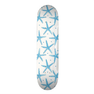 Aquarell-blaue Seesternchen-Vereinbarung Skateboard