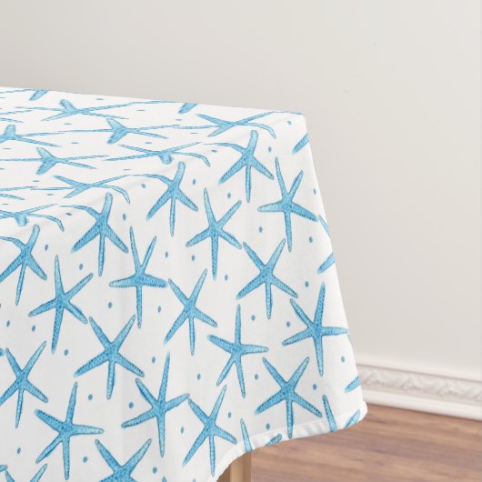 Aquarell-blaue Seesternchen-Vereinbarung Tischdecke (Beispiel)