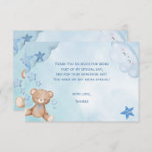 Aquarell Blaue Teddybären Dankeskarte (Vorne/Hinten)