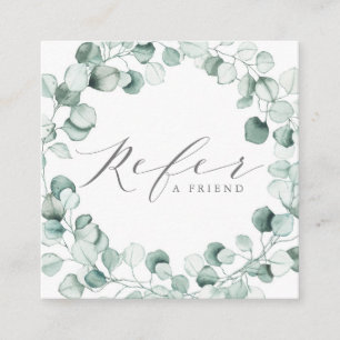 Aquarell Blauer Eukalyptus - Watercolor Empfehlungskarte