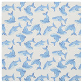 Aquarell-Blauwal-Muster 3 Stoff (Muster)