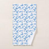 Aquarell-Blauwal-Muster Badhandtuch Set (Handtuch)