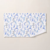 Aquarell-Blauwal-Muster Badhandtuch Set (Handtuch)