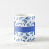 Aquarell-Blauwal-Muster Kaffeetasse (Mittel)