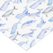 Aquarell-Blauwal-Muster Tischdecke (Schrägansicht)
