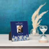 Aquarell Blue Blume Bouquet- Fotoplatte (InSitu)