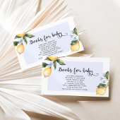 Aquarell Blue Lemon Bücher für Babytickets Begleitkarte