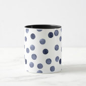 Aquarell Blue Polka dot Tasse (Zentrum)