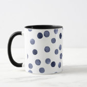 Aquarell Blue Polka dot Tasse (Links)