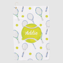 Aquarell Blue Tennis Racquets Sweattuch Golfhandtuch