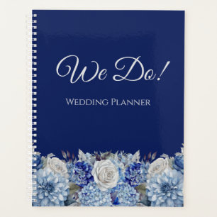 Aquarell BlueFlower Bouquet- Wedding- Planer