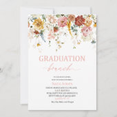 Aquarell Blume Abschluss Brunch Babydusche I Einladung (Vorderseite)