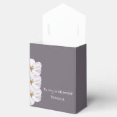 Aquarell-Blume an Brautmädchen, lila Geschenkschachtel (Geöffnet)