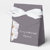 Aquarell-Blume an Brautmädchen, lila Geschenkschachtel (Vorderseite)