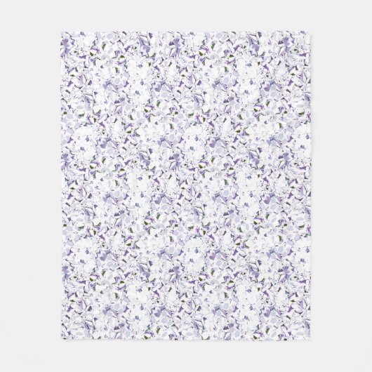 Aquarell Blume aus Hydrangeas. Fleecedecke (Vorderseite)