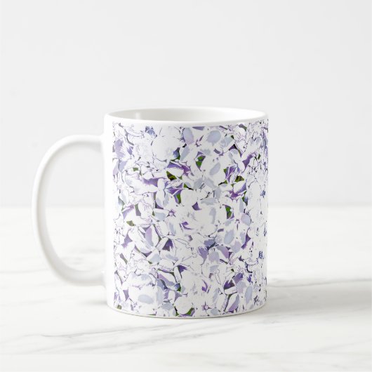 Aquarell Blume aus Hydrangeas. Kaffeetasse (Links)