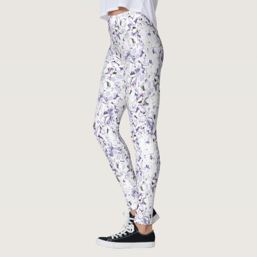 Aquarell Blume aus Hydrangeas. Leggings (Links)