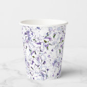 Aquarell Blume aus Hydrangeas. Pappbecher (Rückseite)