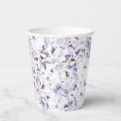 Aquarell Blume aus Hydrangeas. Pappbecher (Vorderseite)