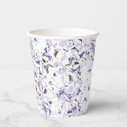 Aquarell Blume aus Hydrangeas. Pappbecher (Vorderseite)