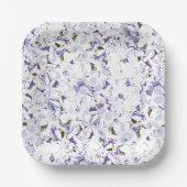 Aquarell Blume aus Hydrangeas. Pappteller (Vorderseite)