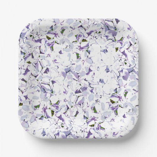 Aquarell Blume aus Hydrangeas. Pappteller (Vorderseite)