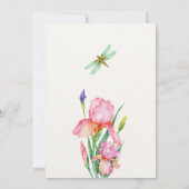 Aquarell Blume Babydusche Einladung (Rückseite)